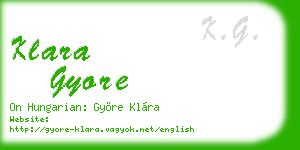 klara gyore business card